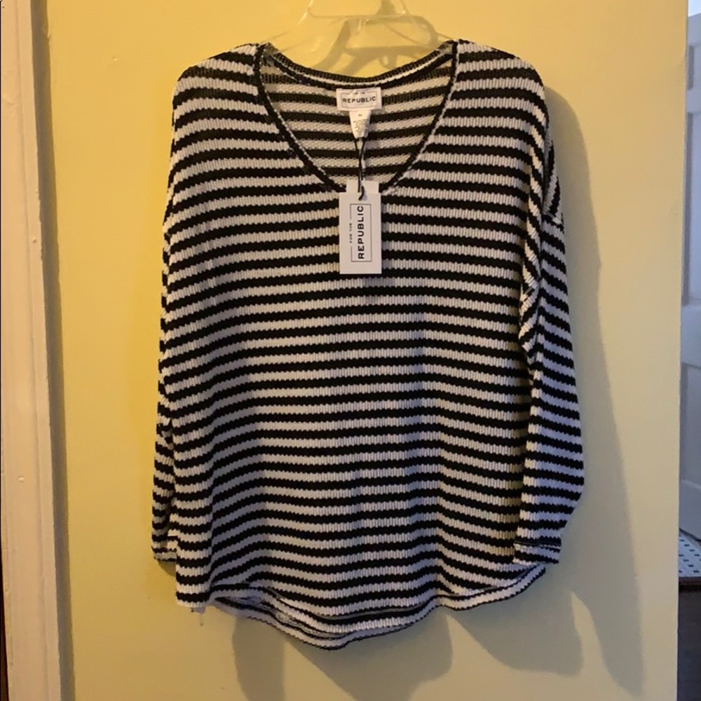 NWT Cozy Stripe Top
